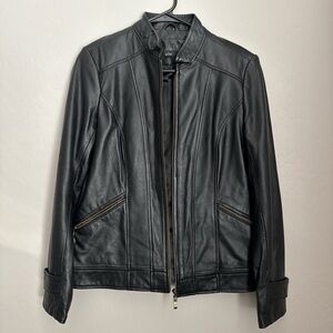 Tribal Black Leather Jacket